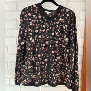 Maurices lightweight floral full zip jacket